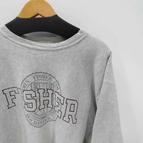 チャンピオン Champion FISHER COLLEGE エンブレム ロゴ プリント 袖目つき スウェット メンズ