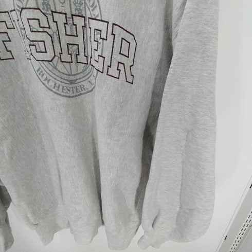 チャンピオン Champion FISHER COLLEGE エンブレム ロゴ プリント 袖目つき スウェット メンズ