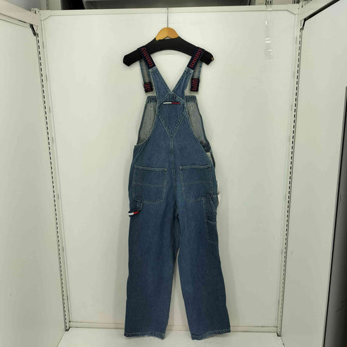 トミージーンズ tommy jeans ロゴストラップ デニムオーバーオール レディース S