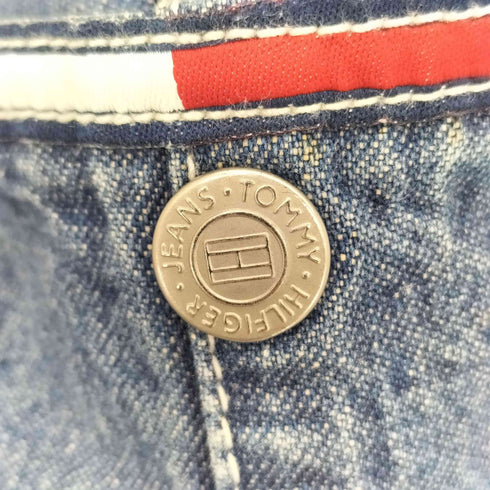 トミージーンズ tommy jeans ロゴストラップ デニムオーバーオール レディース S