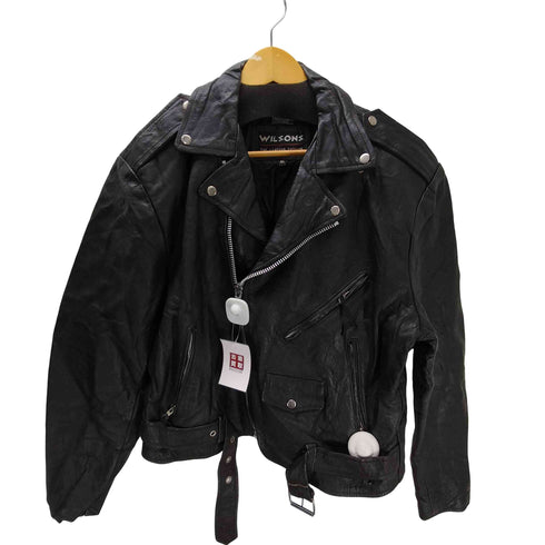 ウィルソン Wilsons Leather Thinsulate 本革 レザー ダブル ライダース ジャケット メンズ import:XL