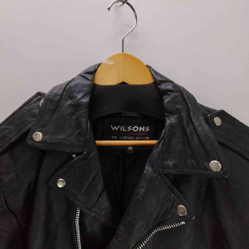 ウィルソン Wilsons Leather Thinsulate 本革 レザー ダブル ライダース ジャケット メンズ import:XL