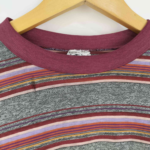 スポーツウエア Sportswear 60S~70S USA製 ボーダー Tシャツ 袖裾シングル メンズ import:L