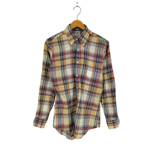 ブルックスブラザーズ BROOKS BROTHERS チェック柄ボタンダウンシャツ メンズ import:S