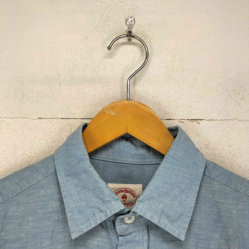 ブルックスブラザーズレッドフリース BROOKS BROTHERS REDFLEECE リネン混ボタンシャツ メンズ import:S