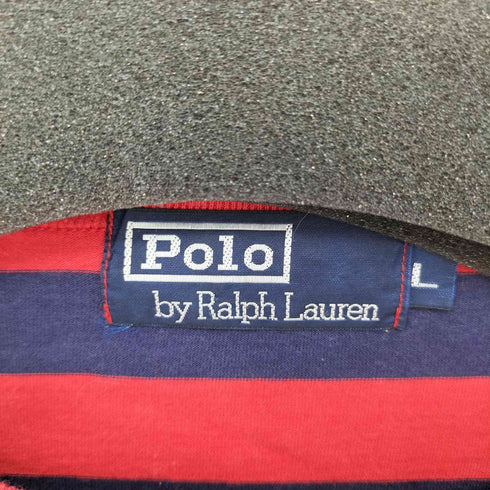 ポロバイラルフローレン Polo by RALPH LAUREN 90-00s ワンポイントロゴ ボーダー クルーネック ロングスリーブ Tシャツ レディース L