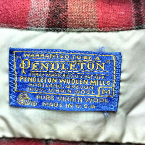 ペンドルトン PENDLETON 70s usa製 ボードシャツ チェック柄 ウールシャツ メンズ JPN:M