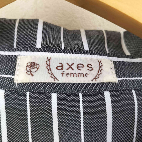 アクシーズファム axes femme ストライプ柄ミニワンピース レディース FREE