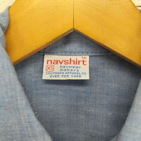 ユーエスネイビー U.S.NAVY navshirt MADE IN USAデザインシャンブレーシャツ メンズ import:XS