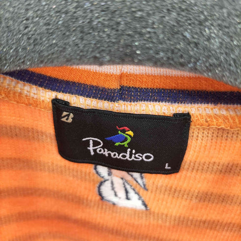 Paradiso フロントロゴ モックネック ボーダーニット レディース L