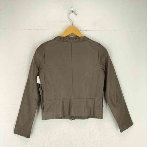 ロッソ ROSSO URBAN RESEARCH lamb leather フロントデザインラムレザーノーカラージャケット レディース F