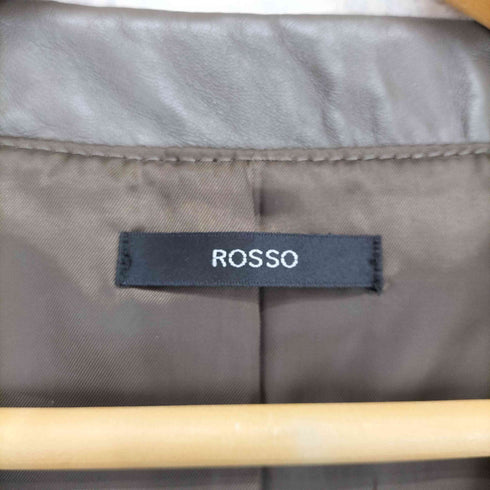 ロッソ ROSSO URBAN RESEARCH lamb leather フロントデザインラムレザーノーカラージャケット レディース F