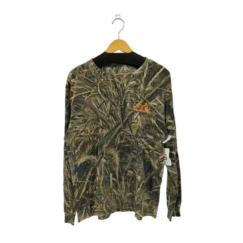 REALTREE リアルツリー カモ クルーネック ロングスリーブ Tシャツ メンズ