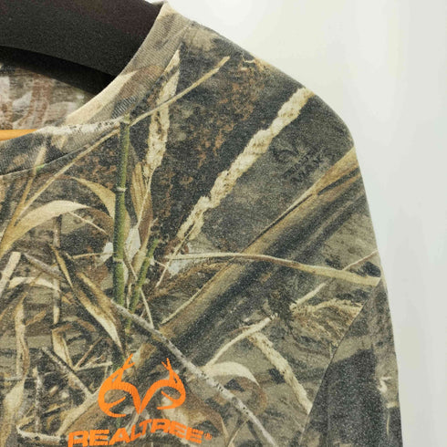 REALTREE リアルツリー カモ クルーネック ロングスリーブ Tシャツ メンズ