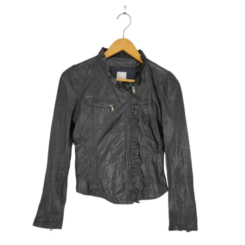 IMPERIAL MADE IN ITAKY cow leather 比翼デザインカウレザージャケット レディース