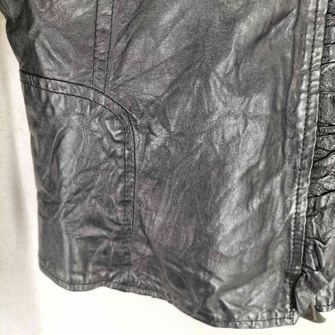 IMPERIAL MADE IN ITAKY cow leather 比翼デザインカウレザージャケット レディース