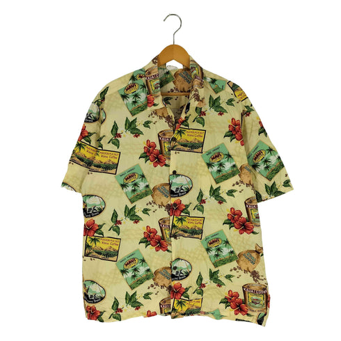 Winnie Fashion 総柄 コットン アロハシャツ メンズ JPN:XL