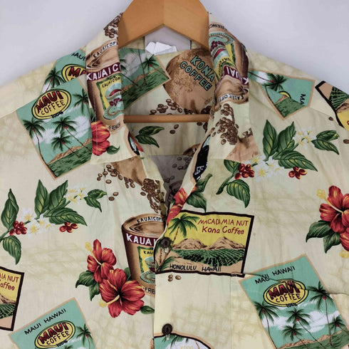 Winnie Fashion 総柄 コットン アロハシャツ メンズ JPN:XL
