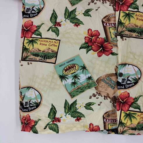 Winnie Fashion 総柄 コットン アロハシャツ メンズ JPN:XL
