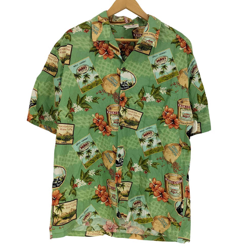 Winnie Fashion 総柄 コットン アロハシャツ メンズ JPN:XL