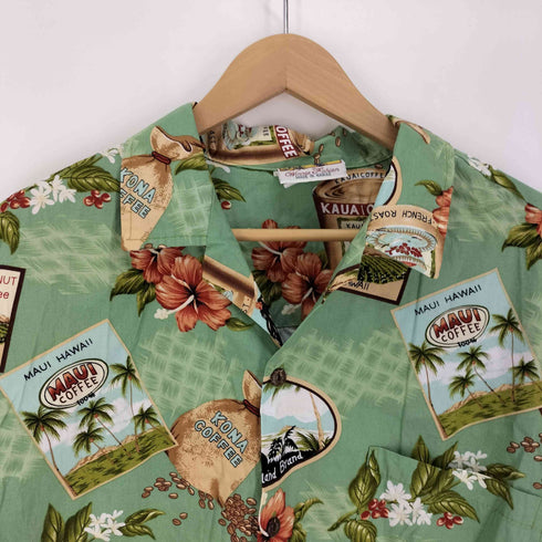 Winnie Fashion 総柄 コットン アロハシャツ メンズ JPN:XL
