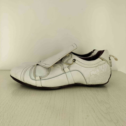 ケンゾー KENZO サイドプリント レザー ドライビングシューズ メンズ JPN:25