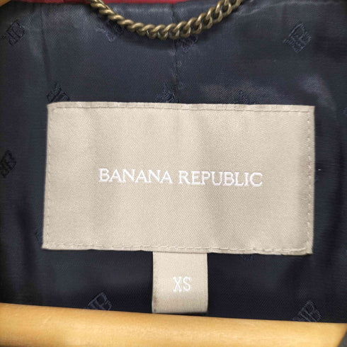 バナナリパブリック BANANA REPUBLIC lamb leather ラムレザー比翼シングルライダースジャケット レディース XS