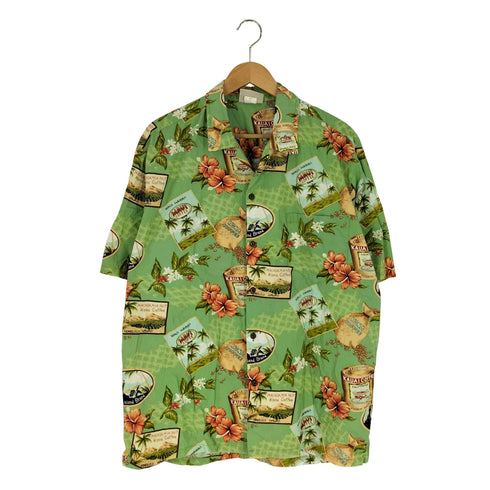 Winnie Fashion 総柄 コットン アロハシャツ メンズ JPN:XL