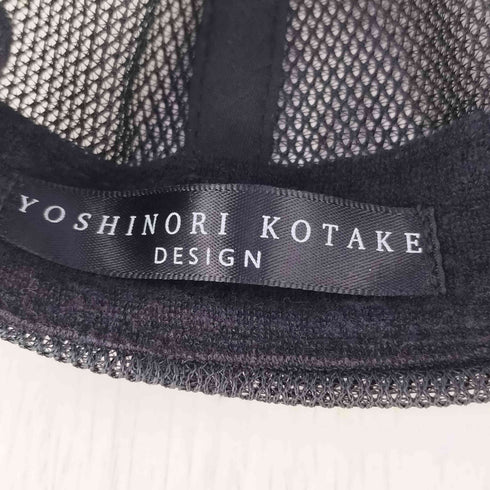 ヨシノリコタケ YOSHINORI KOTAKE 9 ビジュー レザー切り替え メッシュキャップ メンズ