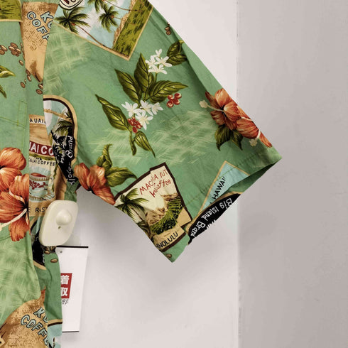 Winnie Fashion 総柄 コットン アロハシャツ メンズ JPN:XL