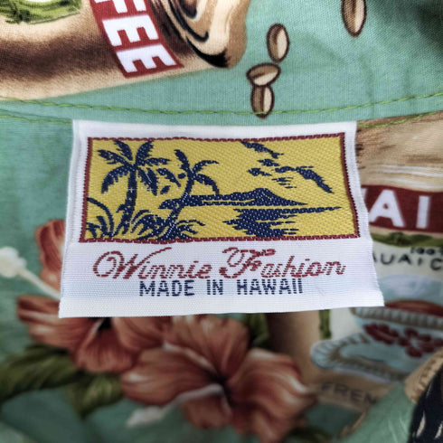 Winnie Fashion 総柄 コットン アロハシャツ メンズ JPN:XL