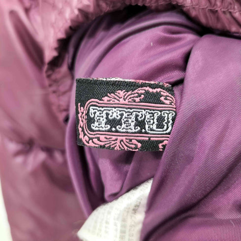 TTU 00s Y2K 短丈 ダブルジップ ファー ダウンジャケット メンズ JPN:M