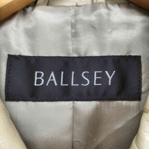 ボールジー BALLSEY cow leather カウレザーショート比翼ステンカラーコート レディース
