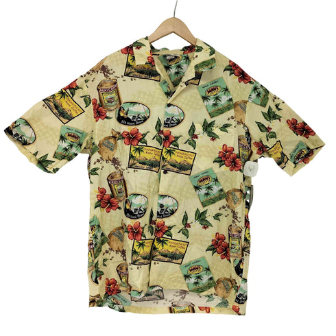Winnie Fashion 総柄 コットン アロハシャツ メンズ JPN:XL