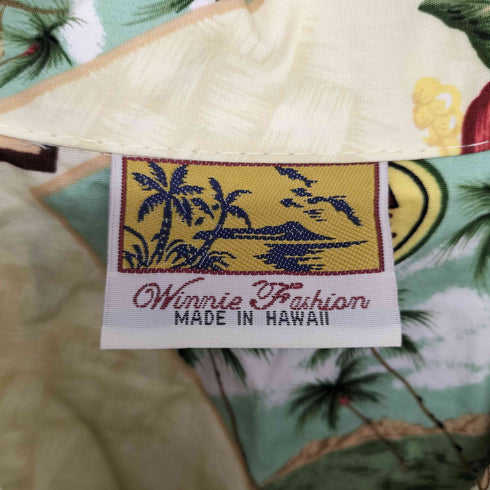 Winnie Fashion 総柄 コットン アロハシャツ メンズ JPN:XL