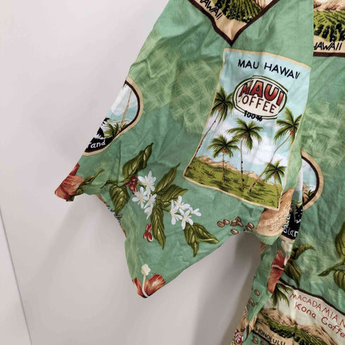 Winnie Fashion 総柄 コットン アロハシャツ メンズ JPN:XL