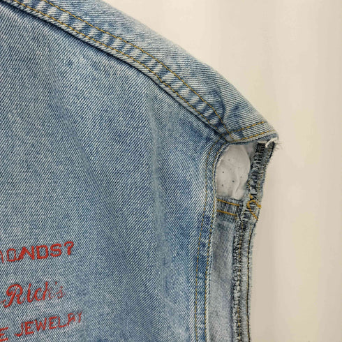 AUSTIN JEANS 香港製 ライトウォッシュ ノースリーブ デニムジャケット メンズ XL