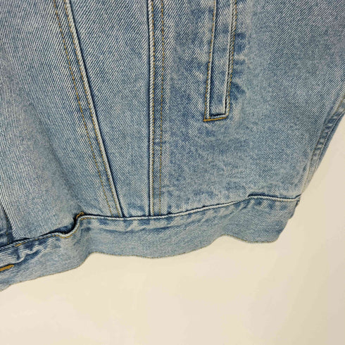 AUSTIN JEANS 香港製 ライトウォッシュ ノースリーブ デニムジャケット メンズ XL