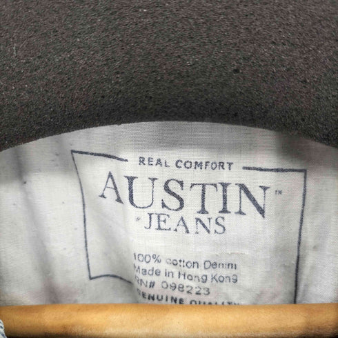 AUSTIN JEANS 香港製 ライトウォッシュ ノースリーブ デニムジャケット メンズ XL