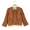 bon vieux temps lamb leather ラムレザープリーツデザインレースレイヤードジャケット レディース 1