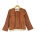 bon vieux temps lamb leather ラムレザープリーツデザインレースレイヤードジャケット レディース 1