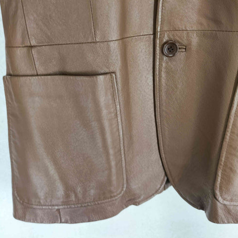 コムサイズム COMME CA ISM pig leather ピッグレザー3Bテーラードジャケット メンズ M