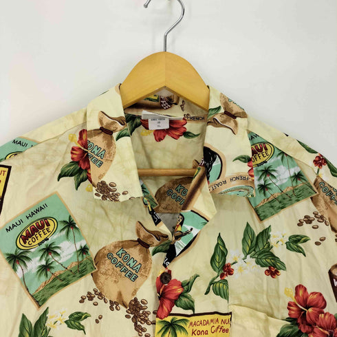 Winnie Fashion 総柄 コットン アロハシャツ メンズ JPN:XL