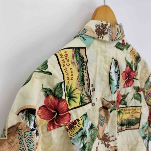 Winnie Fashion 総柄 コットン アロハシャツ メンズ JPN:XL