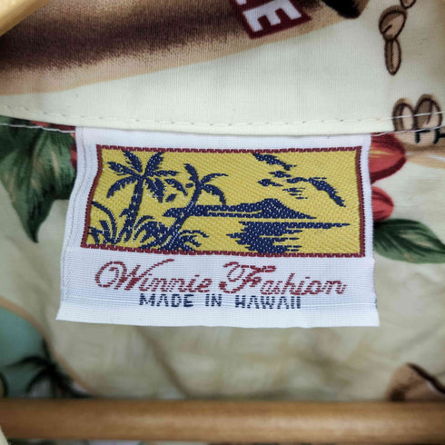 Winnie Fashion 総柄 コットン アロハシャツ メンズ JPN:XL