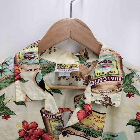 Winnie Fashion 総柄 コットン アロハシャツ メンズ JPN:XL
