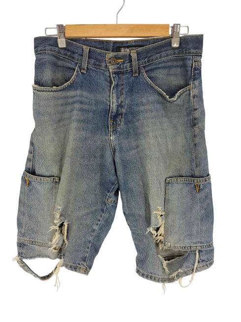 ステューシー Stussy カナダ製 ROUGH&RUGGED DENIM ラフ&ラギッドデニム リメイク ショート デニム パンツ メンズ US:30-31