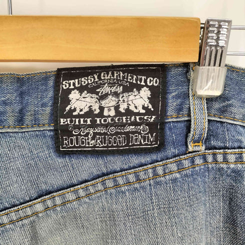 ステューシー Stussy カナダ製 ROUGH&RUGGED DENIM ラフ&ラギッドデニム リメイク ショート デニム パンツ メンズ US:30-31