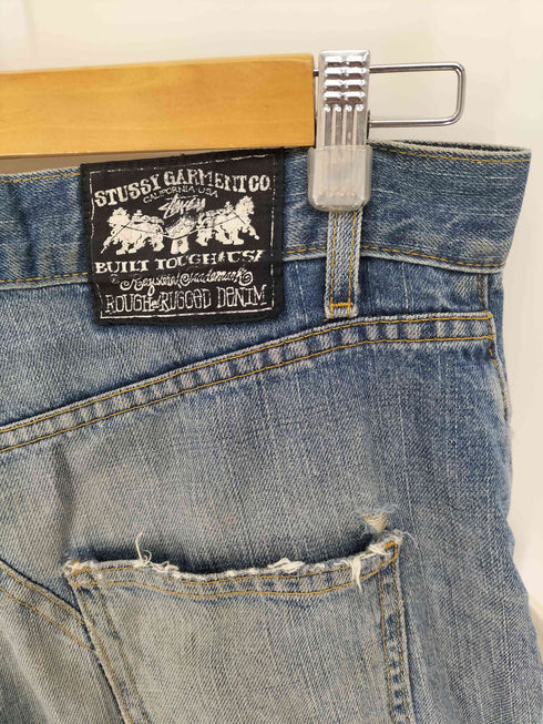 ステューシー Stussy カナダ製 ROUGH&RUGGED DENIM ラフ&ラギッドデニム リメイク ショート デニム パンツ メンズ US:30-31