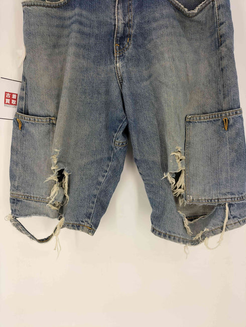 ステューシー Stussy カナダ製 ROUGH&RUGGED DENIM ラフ&ラギッドデニム リメイク ショート デニム パンツ メンズ US:30-31